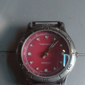 Vernier Red Quartz Watch